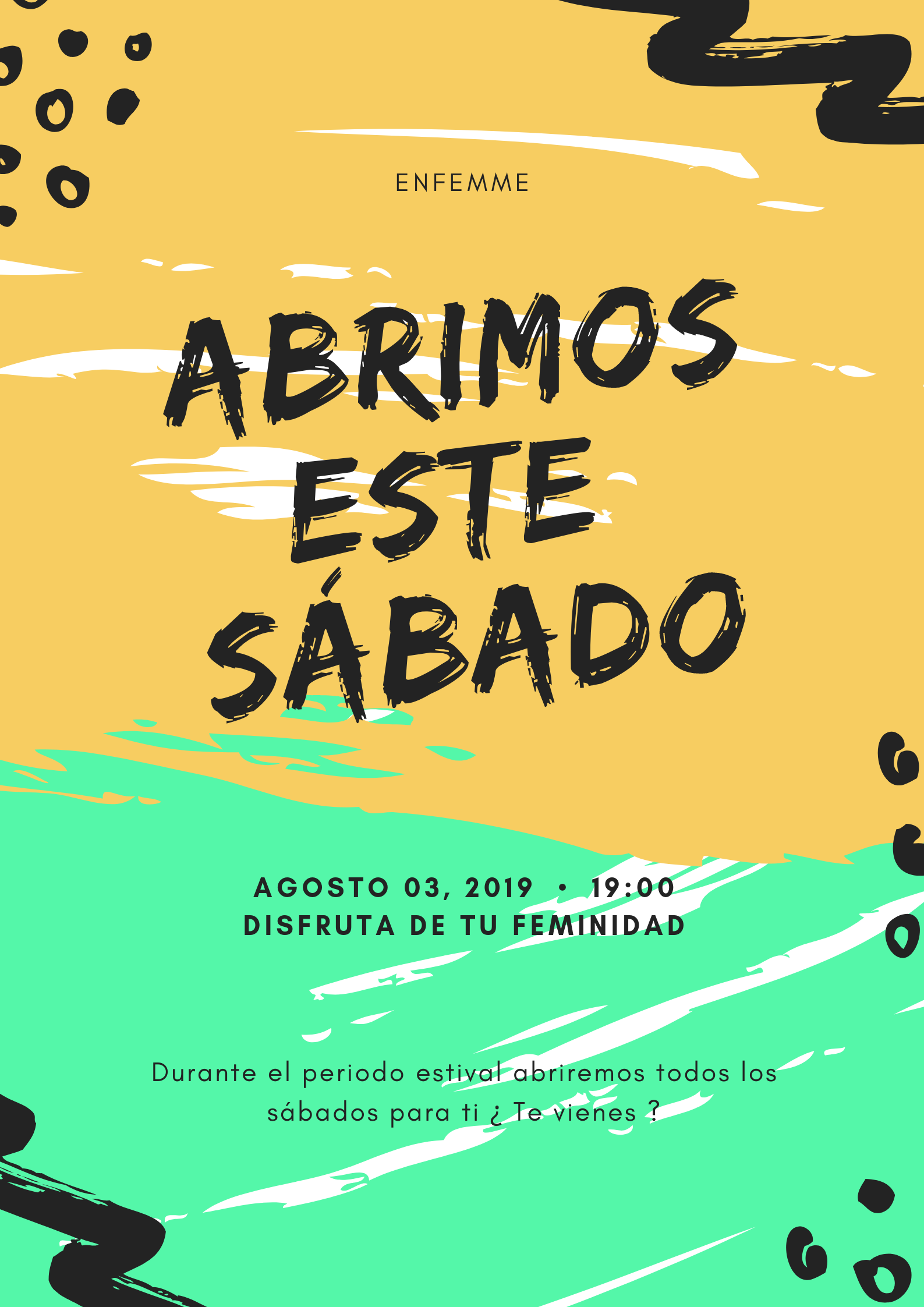 abrimos este sábado